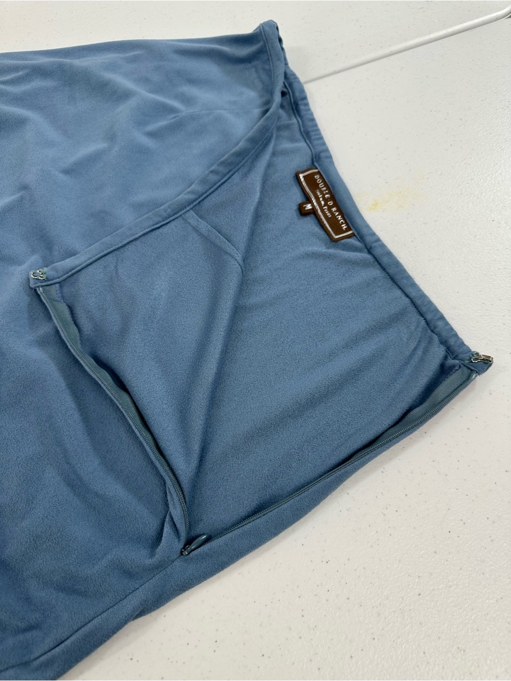 Double D Ranch Blue Faux Suede A Line Maxi Skirt Ranch Western Cowgirl Y2K 90s M - Picture 6 of 10